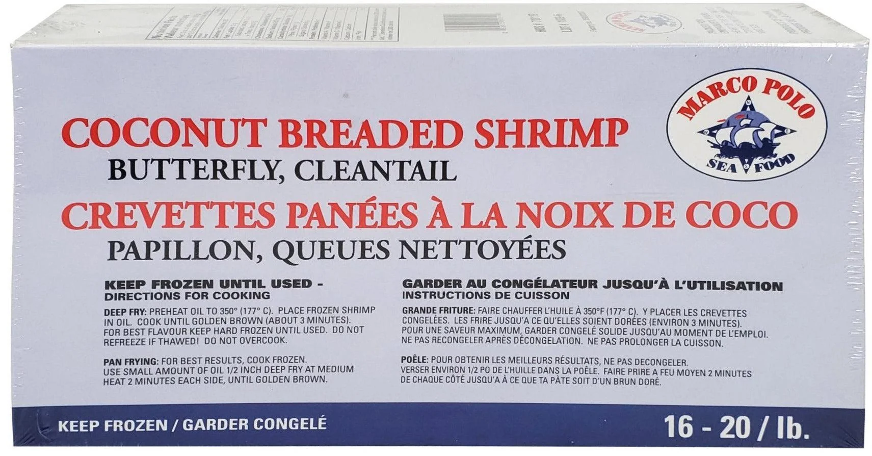 Marco Polo - 13-15 Coconut Breaded Butterfly Shrimp — Each (2 LB)