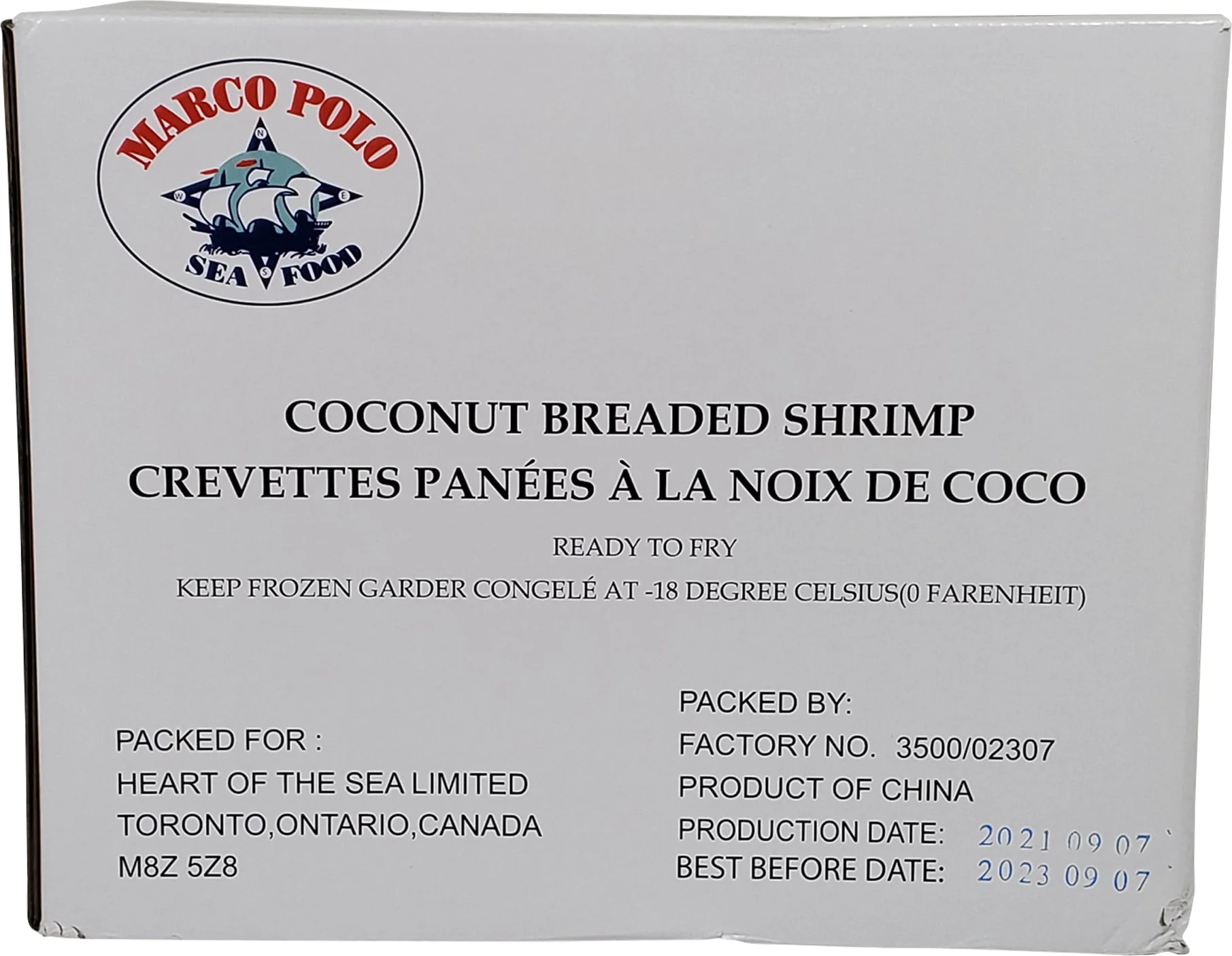 Marco Polo - 16-20 Coconut Breaded Butterly Shrimp — Case (8 x 2 LB)