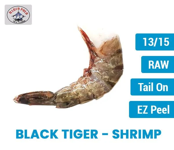 Marco Polo - 13-15 EZ Peel Black Tiger Shrimp — Each (2 LB)