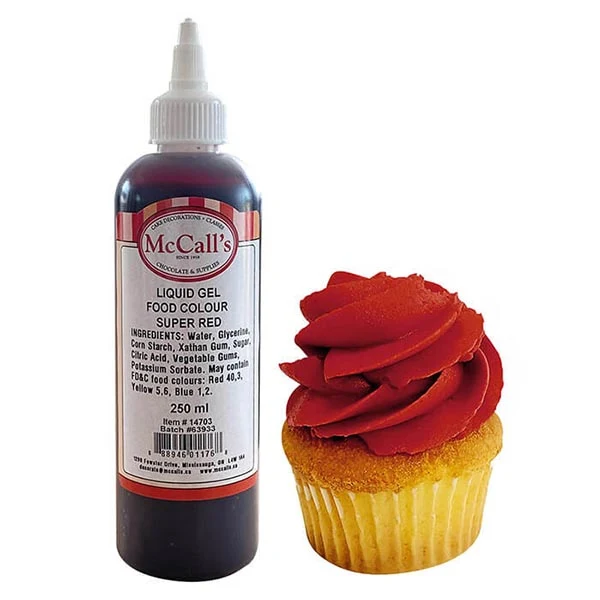 Mccalls - Liquid Gel Food Colour Red 250ML