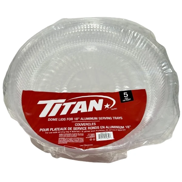 Titan - Dome Lids For Aluminum Tray 18IN 5 PK