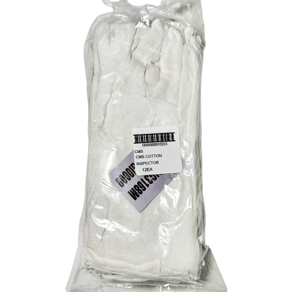 Cms - Cotton Inspector Gloves 12EA