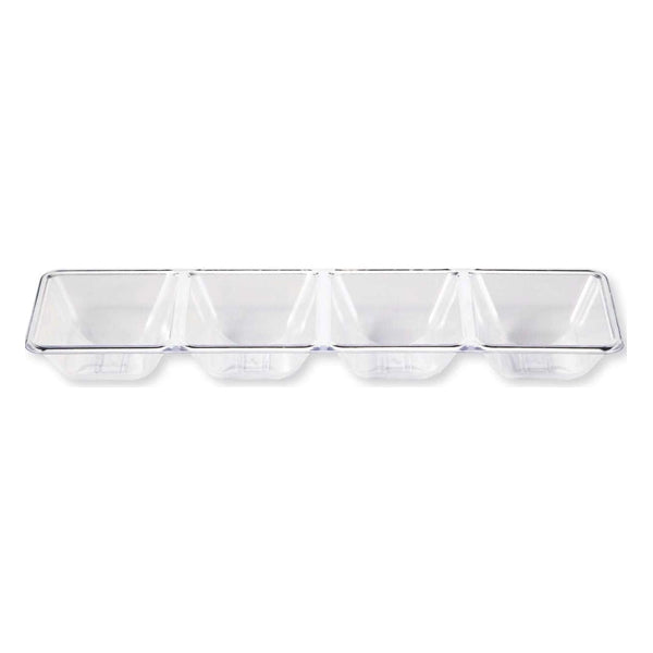 Party Couture - Clear 4 Compartment Rectangle Tray 24x1 EA