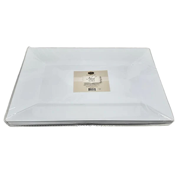 Madison - 12.75" White Rectangle Plates 12x10 PK