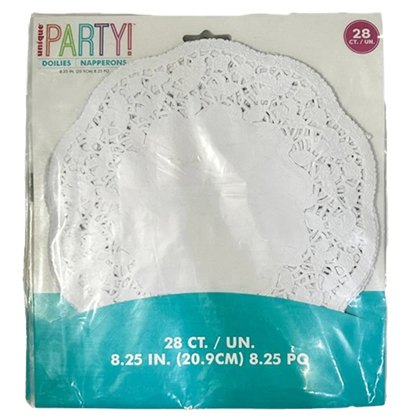 Unique - White Doilies 8.5in 28EA
