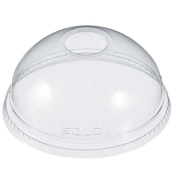 Dart - 16/24OZ Clear Dome Lid W/ Hole 100 EA
