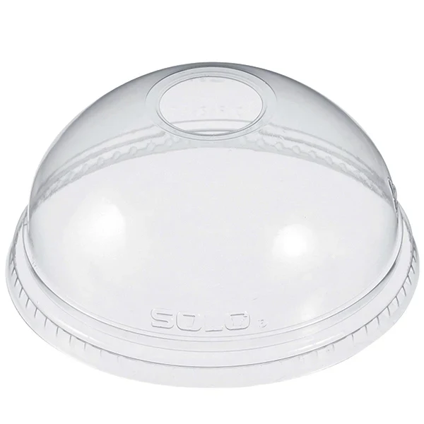 Dart - 16/24OZ Clear Dome Lid W/ Hole 10x100 EA