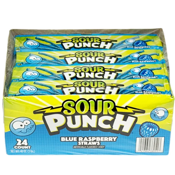 Sour Punch - Straws Blue Raspberry 24x57 GR