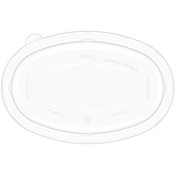 Bare Solo - 28OZ PP Plastic Dome Lid For Burrito Bowl 4x75 CT