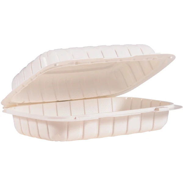 Dart - 9x6 IN Mfpp White 1 Compartment Hinged Container 4x75 PK