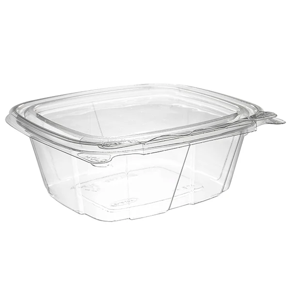 Dart - 12OZ Clear Hinged Tamper Resistant Container W/ Flat Lid 200EA