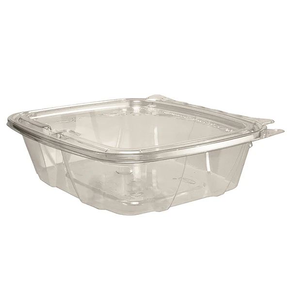 Dart - 24OZ Clear Hinged Tamper Resistant Container W/ Flat Lid 200EA