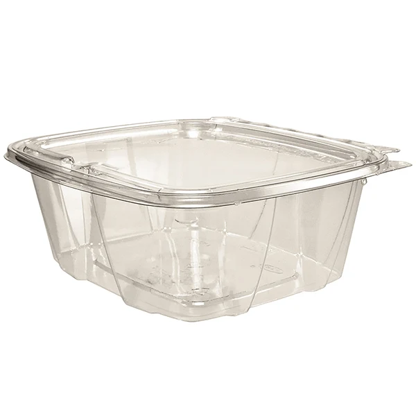 Dart - 32OZ Clear Hinged Tamper Resistant Container W/ Flat Lid 200EA