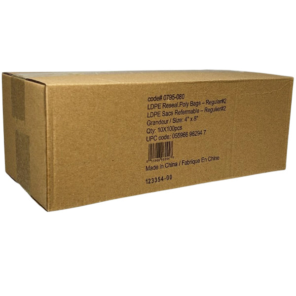 Ziploc - 4"X8" Bags (2MIL) 1000EA