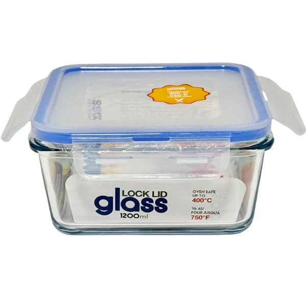 Gourmetkitchen - Lock Lid Glass Container 1200 ML