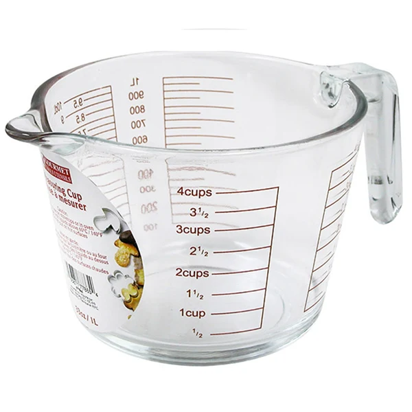 Gourmet Kitchen - Measuring Cup Glass 4CUP 1 LT