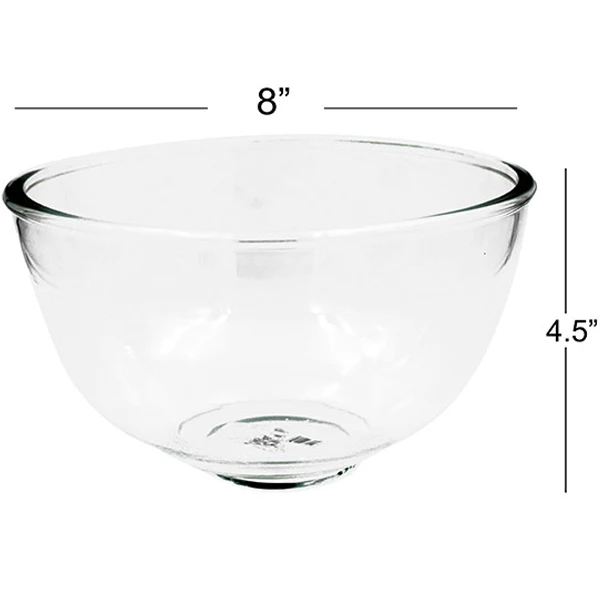 Houseware - Bowl Glass Mixing 8x4.5 IN