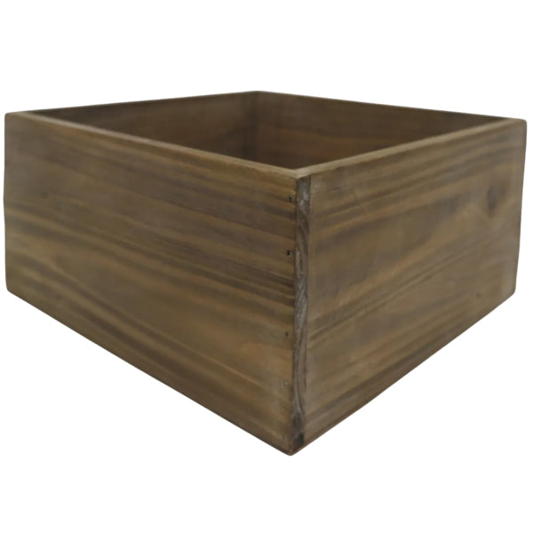 Wood Box Rustic Finish 9.75x9.75x4.5 IN