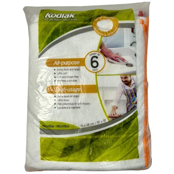Kodiak - White Microfiber Towels 6EA