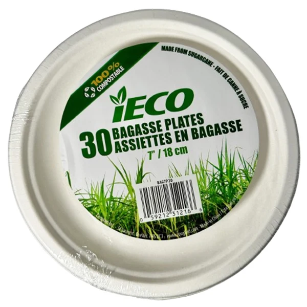 Ieco - 7" Bagasse Plate 30EA