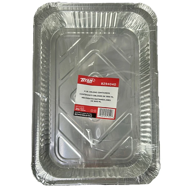 Titan Foil - 4LB Oblong Containers 10x25 EA