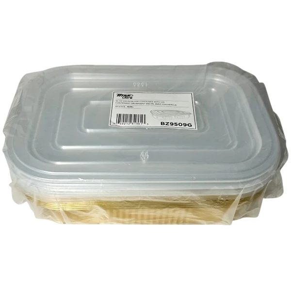 Titan - 32OZ Gold Silver Containers W Lids 10x10 EA