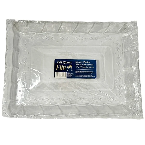 Elite - Clear Serving Tray 9x13IN 25x1 PK