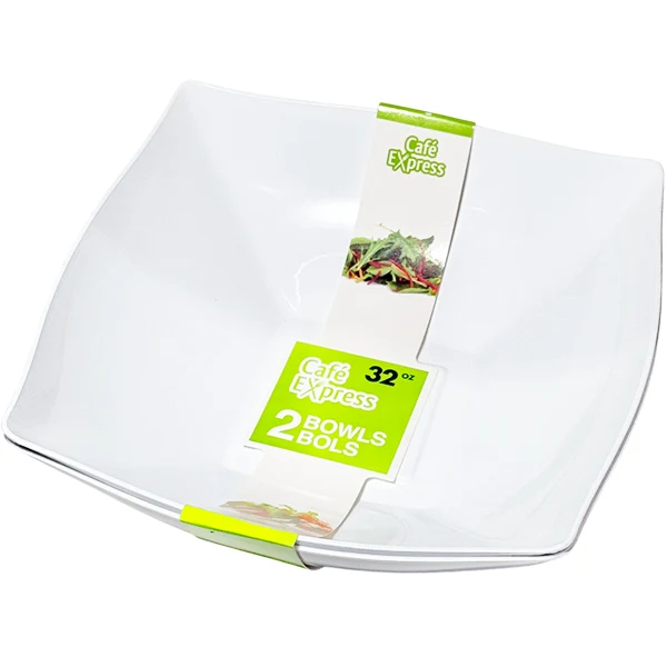Cafe Express - Square Bowls White 32 OZ 2EA