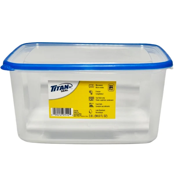 Titan - Large Tall Rectangle Food Container 2.8L EA