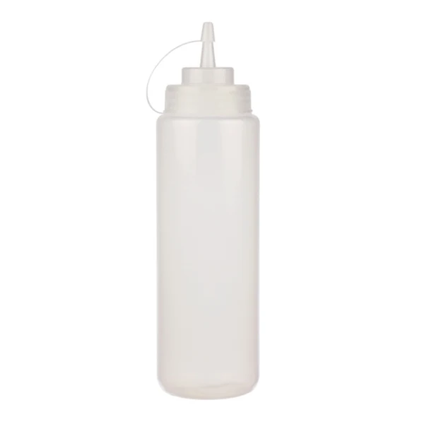 Resto - 12oz Clear Squeeze Bottle W/Lid 6PK