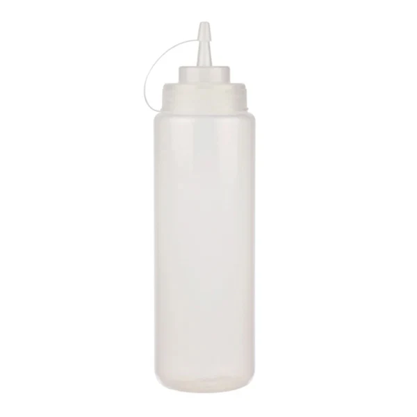 Resto - 12oz Clear Squeeze Bottle With Lid EA
