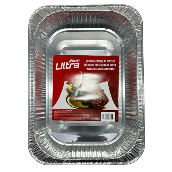 Titan - Medium Aluminum Rectangle Roaster 1PK