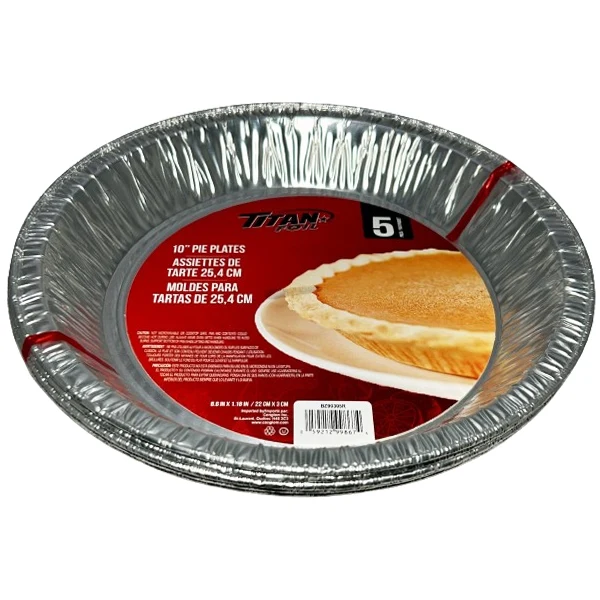Titan - Foil 10" Aluminum Pie Pans 5EA