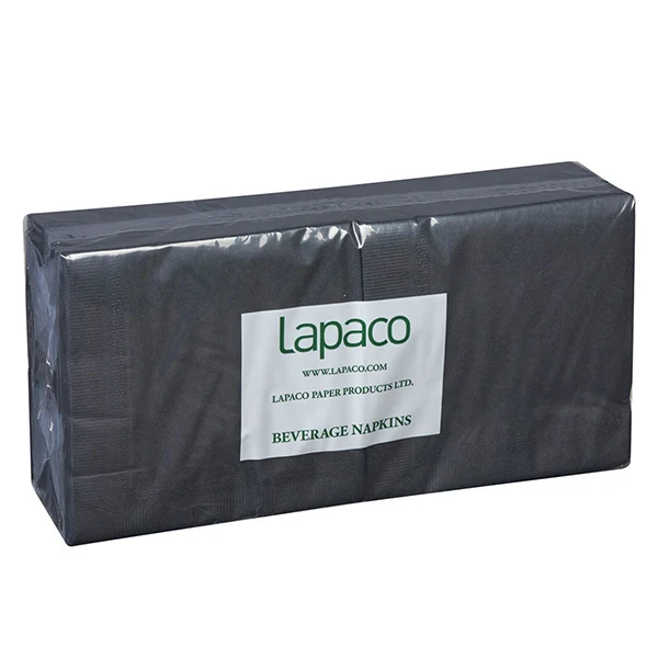 Lapaco - Beverage Napkins 2PLY Black 200EA