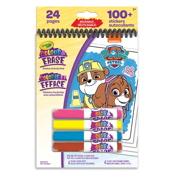 Crayola - Colour N Erase Reusable Sticker Activity Pad Paw Patrol EA