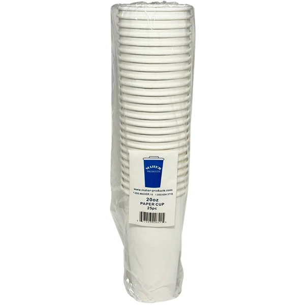 Maher - 20oz White Paper Cup 20x25 CT