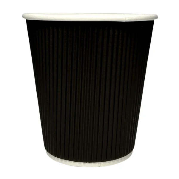 Maher Products - 10oz Black Ripple Wall Cup 25 PK
