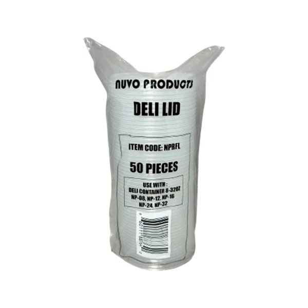 Nuvo - Round Deli Container Lid 50 PK