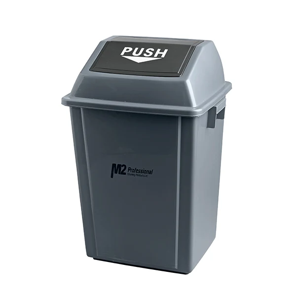 M2 - Square Garbage Can 25LT W Lid 1EA