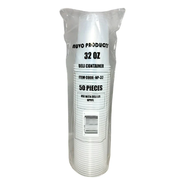 Nuvo - 32OZ Round Deli Container 10x50 EA