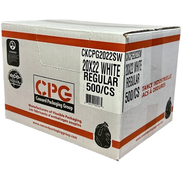 Cpg - Utility White Garbage Bags 20x22 500PK