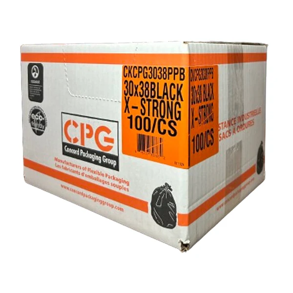 Cpg - x- Strong Black Garbage Bags 30X38 100PK
