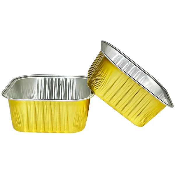 ML Packaging - 3IN Square Foil Cup Gold 15x100 PK