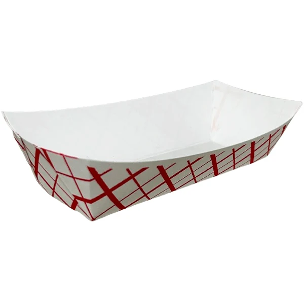 Southland - Hot Dog Tray Red Check 7"x2.75"x1.5" 250CT