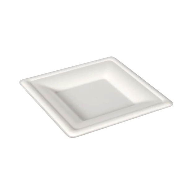 New Wave - Bamboo 6" Bagasse Square Plates 50EA