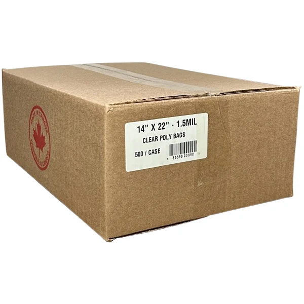 Prefer - 14X22 1.5MIL Clear Poly Bag 500EA