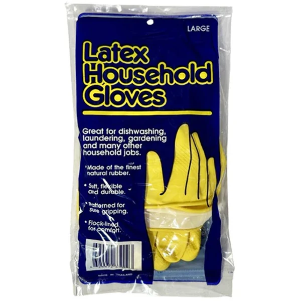 Safety Zone - Yellow Latex Gloves Large 12PK
