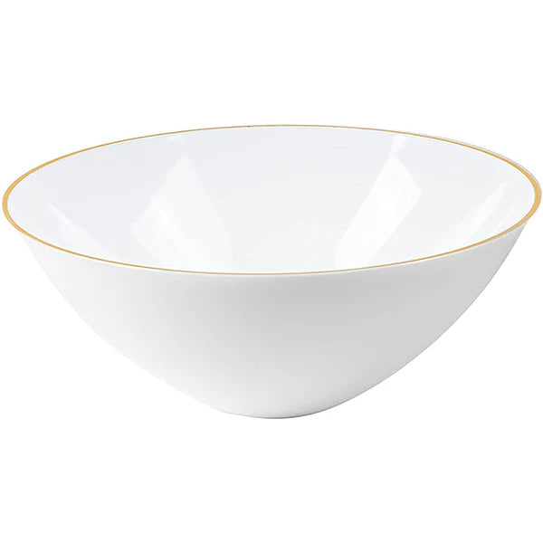 Naturale - 16oz White Soupbowl W/ Gold Rim 10PK