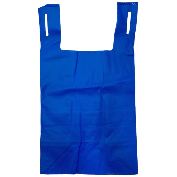 Petro Plastics - Reuseable Blue Print Non-Woven T Shirt Bag 4x50 PK