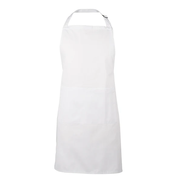 Bodyguard - White Adjustable Neck Bib Apron EA